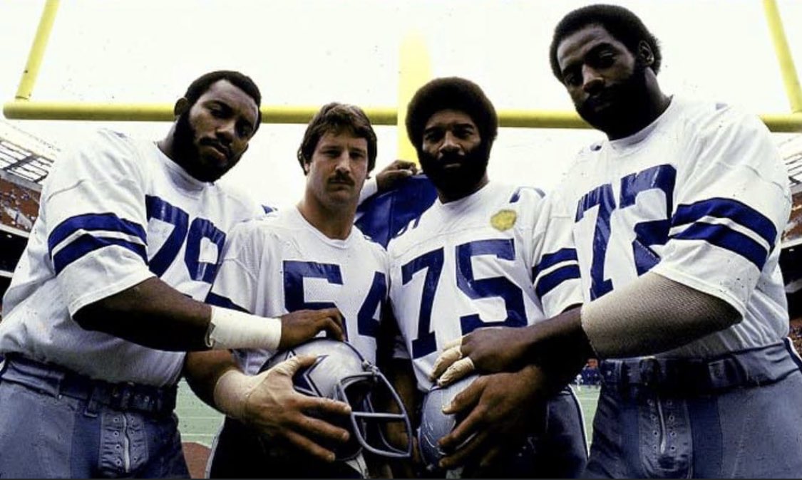 Sports Days Past on X: 'Cowboys defensive front line of their “Doomsday  Defense”: Harvey Martin, Randy White, Jethro Pugh, and Ed 'Too Tall' Jones   / X