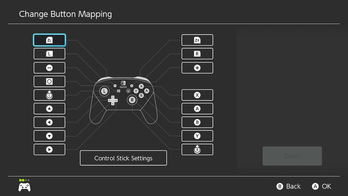 So @NintedoofAmerica just added native remappable controls to the  #NintendoSwitch. Give them a hand everyone for their 1st  #a11y feature.