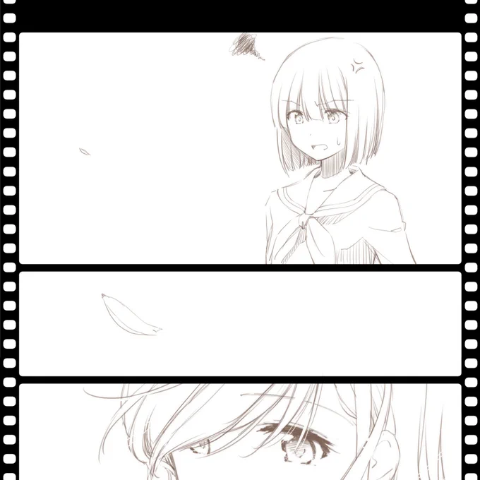 遅刻を怖れない勇気! 
二回分まとめて

#マリみて版深夜のお絵描き60分一本勝負
#二条乃梨子 
#藤堂志摩子 