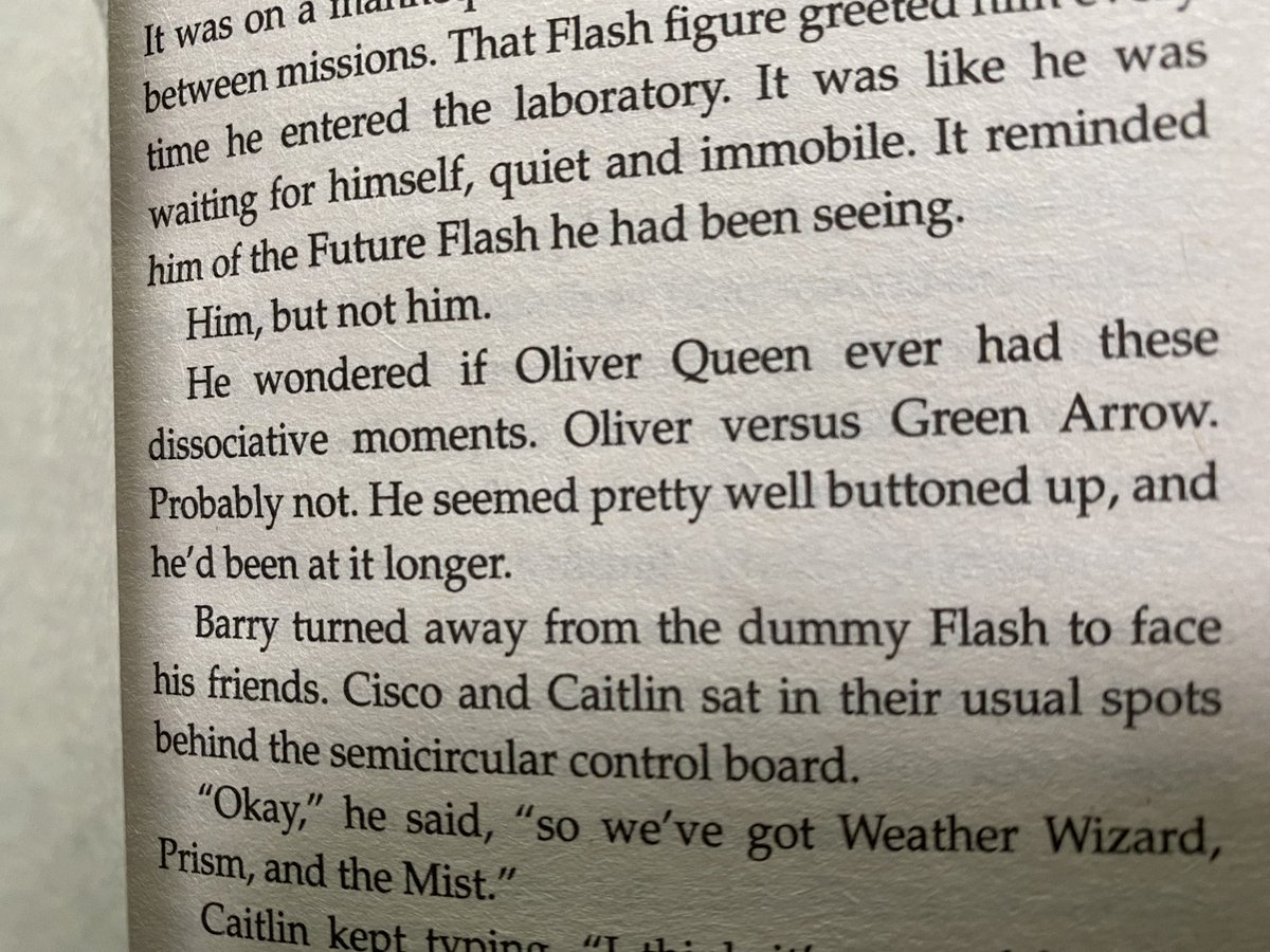 Once again, we see how much Barry and Oliver were... never really close friends.