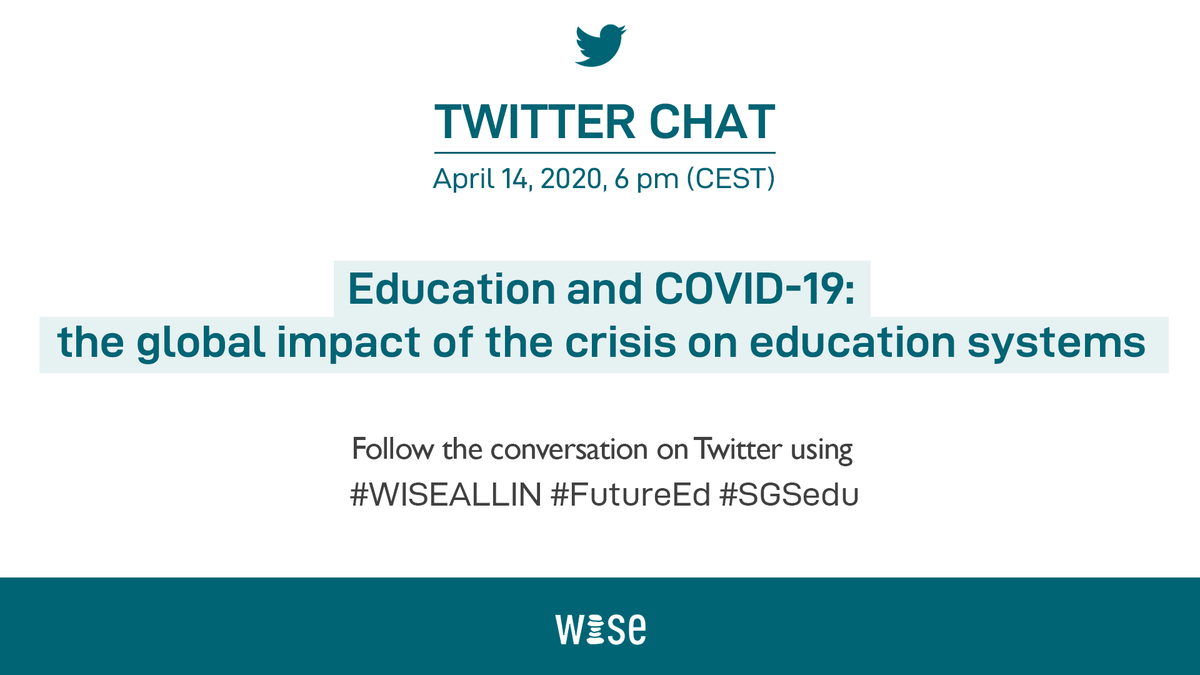 DreamADreamInd's tweet image. Tune in tonight at 21:30 IST to catch @vishaltalreja and @suchethab in conversation on Twitter on the global impact of the crisis on education systems with several experts from around the world. @WISE_Tweets @SalzburgGlobal  #WISEALLIN #FutureEd #SGSedu