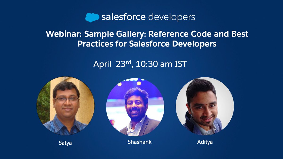 Jerry George Thomas (@jerrysfdc) on Twitter photo Understand the Salesforce Customer 360 platform reference applications and learn how to make the best use of these sample apps in your day-to-day development projects. Register here for the #Webinar: sforce.co/2y97BHk
@shashforce <a href="/adityanaag/">Aditya Naag</a> <a href="/SatyaSfdc/">Satya Sekhar</a> Understand the Salesforce Customer 360 platform reference applications and learn how to make the best use of these sample apps in your day-to-day development projects. Register here for the #Webinar: sforce.co/2y97BHk
@shashforce <a href="/adityanaag/">Aditya Naag</a> <a href="/SatyaSfdc/">Satya Sekhar</a>