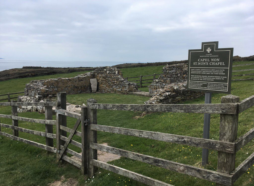 The ruins of St Non’s cliff-top chapel remain on the site where she gave birth. There is also a holy well close by.Her son David entered the monastery of Hen Fynyw at a young age, and would go on to become the patron saint of Wales.(5/7) Chris Gunns