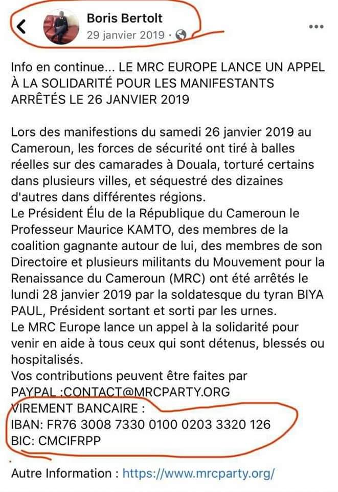 wilfriedtabe's tweet photo. Arnaque #Covid19Cmr. Les talibans ont intégré l'arnaque dans leurs habitudes. Le fonds de collecte de Strasbourg est une réplique d'un autre montage du genre qui date de 2019. On ne change pas la #coalition_gagnante🤣 @KamtoOfficiel @FloreMboussi @myseclab @janvier_bikai https://t.co/0RAvJoqxW9
