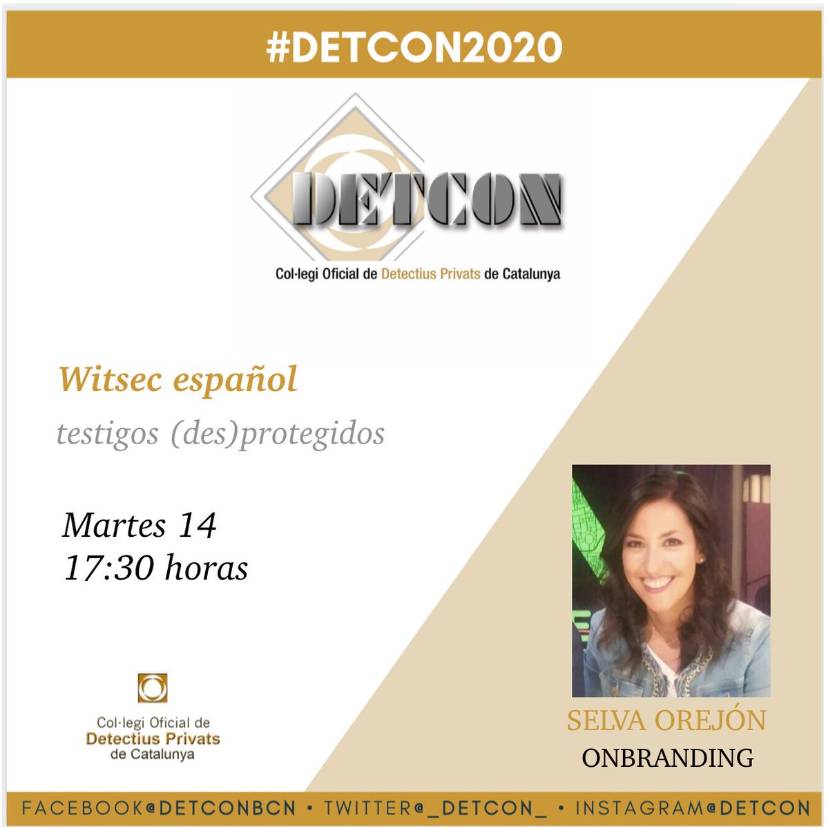 _DETCON_'s tweet photo. Hoy nos visita @selvaorejon para hablarnos del programa de protección de testigos español #DETCON2020 #Buenísimo Testigos (des)protegidos https://t.co/Vck59H0S4B