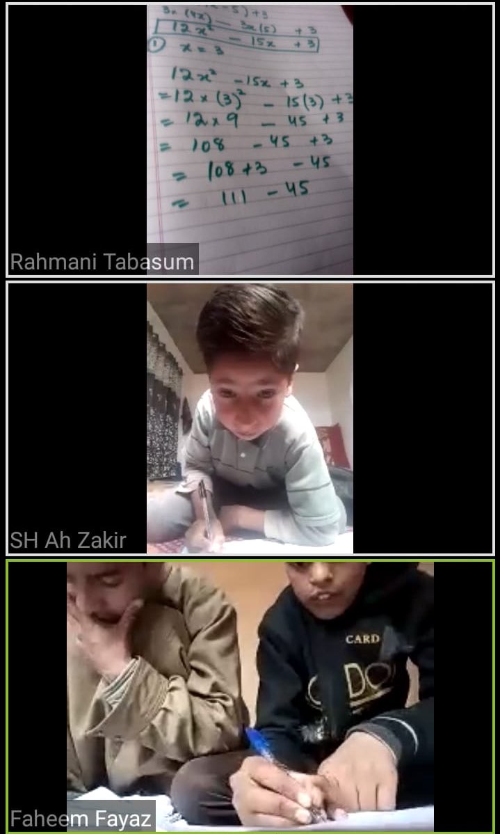 Gaamuk's tweet image. It takes just a phone with working internet connection and the world will be at your footsteps. 

A group of little men from Kashmir attending online classes while the world fights the Covid pandemic.

#BeatingCorona #BeatCOVID19 #AcademicTwitter #Restore4GinJammuKashmir
