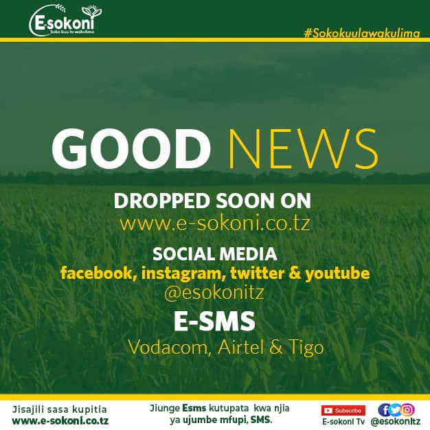 ali_nyang's tweet photo. Join us now, Taarifa inatolewa muda sio mrefu kwenye platform zetu. Ni fursa kwa wakukima na wafanyabiashara wote. #Sokokuulawakulima #Esokoni #Esms #Eforums https://t.co/vaEjnJ3ETj