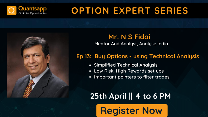 quantsapp's tweet photo. Option Expert Series Ep. 13: Buy Options - using Technical Analysis by Mr. N S Fidai, Mentor and Analyst, Analyse India.
Date: 25th April
Time: 4 pm to 6 pm.
Register at Learn>>Webinar. Download the App here: https://t.co/V3WAXbUV4y https://t.co/9qc0v4DnMb