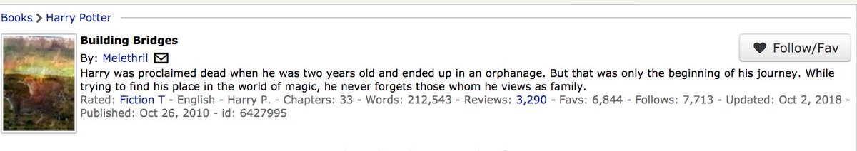 4. a fic you still remember many years later:Building Bridges by Melethril- Harry Potter, gen- went back to my early fic days- damn this is one of the first fics I ever read and loved, i found it in 2013-ish- warnings: past (referenced) child abuse