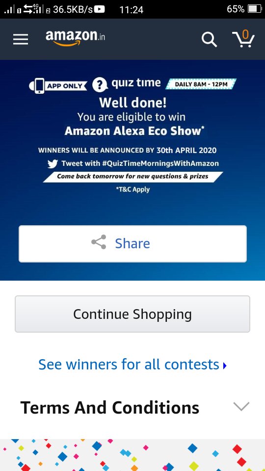 TanajShinde1's tweet photo. @TanajShinde1 #QuizTimeMoringsWithAmazon https://t.co/tDOkibEVRY