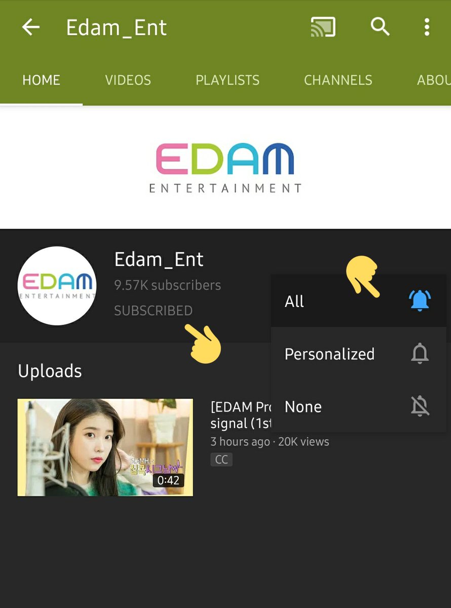 allaboutIU's tweet photo. [INFO] 200414
Akun youtube resmi agensi IU, EDAM Entertainment @edam_ent

Edam_Ent
Link: https://t.co/Fr6ZRfEGa8

Jangan lupa subscribe &amp; aktifkan notifikasinya 🔔

#IU #아이유 #EDAMEntertainment #EDAMEnt https://t.co/1VVh7m0II3