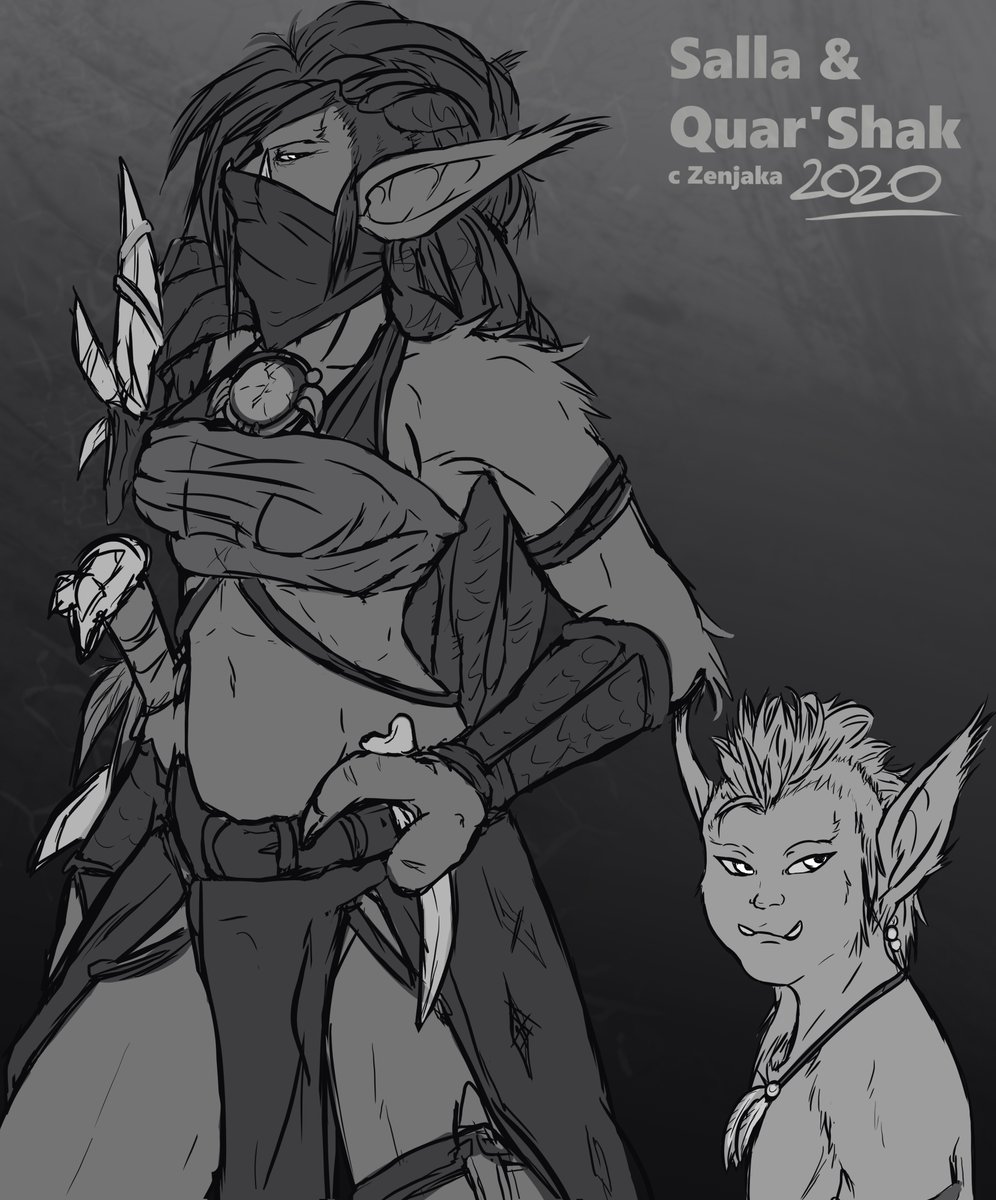 Sallastarah's tweet photo. #amanisalla and her son 
a redraw kinda! Old image in thread ⬇️ https://t.co/8vG6gmx4Mr