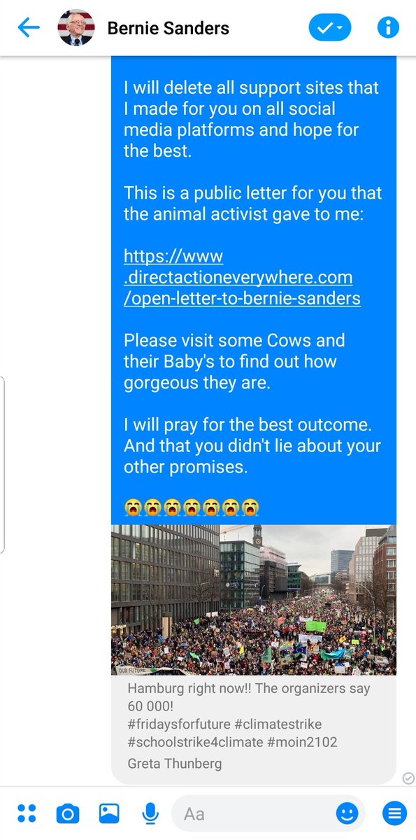 LOVE4Justice33's tweet photo. I stopped supporting @BernieSanders in February and wrote him this letter.I know how many people had so much hope in him and are so in need of support. And now Mr Sanders EVEN supports Biden...that creepy guy!!! Thats truly unloyal. You gave up on all the people. Dont forget that https://t.co/YvyWHiQN1o