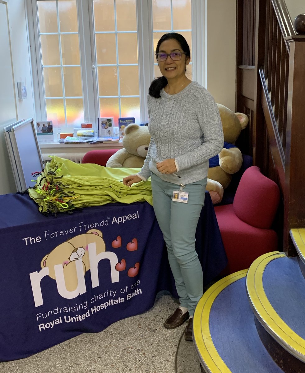 PriorPark's tweet photo. Just under 50 uniform wash bags delivered to @RUHBath this morning courtesy of our #textiles dept. Thank you to them and their helpers, including Ms Young who made several in her garden! #PriorEaster #NHS #StaySafe https://t.co/z3HsasytoE