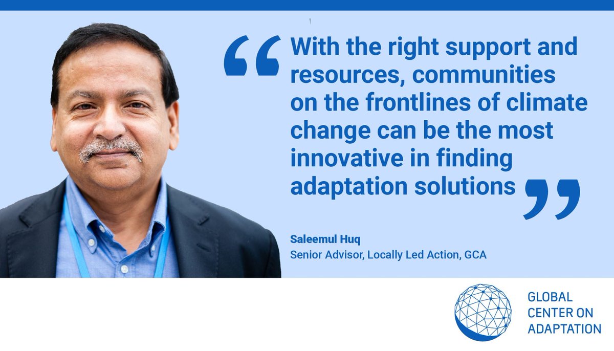 We are delighted to welcome @saleemulHuq from <a href="/ICCCAD/">ICCCAD</a> to <a href="/GCAdaptation/">Global Center on Adaptation</a>. With his experience of locally led action for climate adaptation, together we can #AdaptOurWorld.