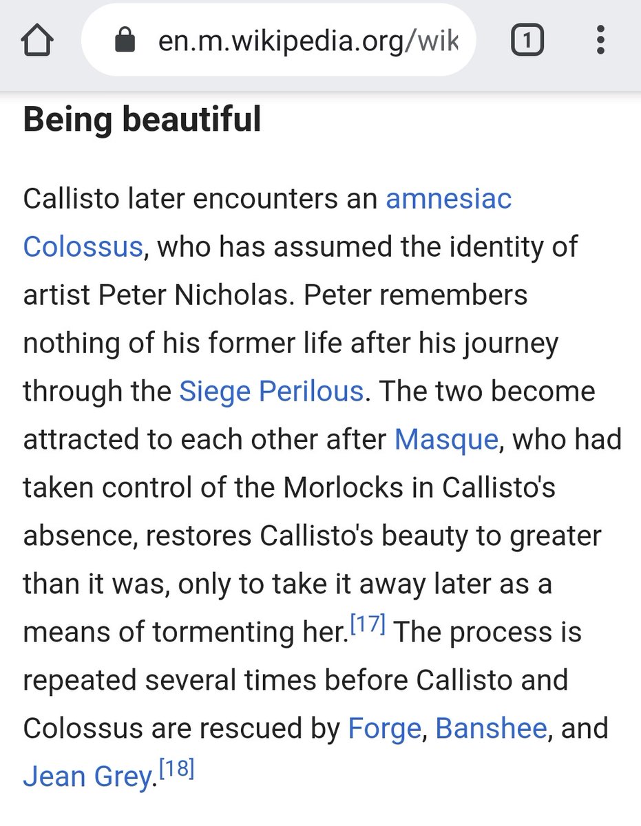 According to Wikipedia, and to later UXM writer Scott Lobdell, Masque’s torture was taking away her newly-gifted beauty, which would make Callisto align with gender-normalizing Fairy Tale Princesses to some degree, but a close reading of Claremont’s scenes shows the opposite. 4/8