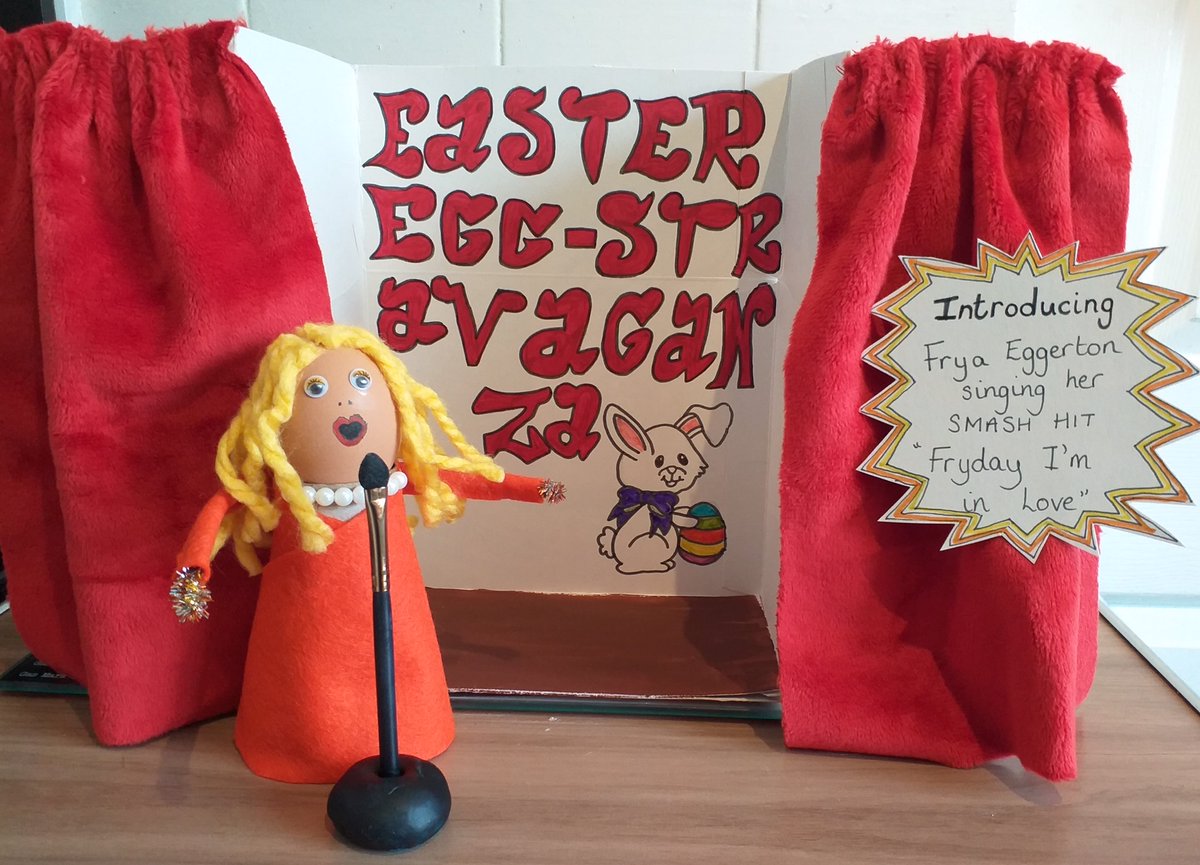 FairfieldAcad's tweet photo. Introducing Frya Eggerton as Mrs Wellington's egg comp entry - fantastic use of resources from around the home for her microphone 👏😉
#TeamFairfield #eggcomp https://t.co/94hnmzL44G