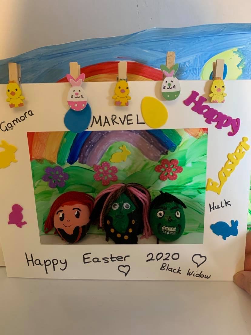 FairfieldAcad's tweet photo. Mrs Bingley sends Happy Easter wishes with her super hero themed egg comp entry featuring the Black Widow, Gamora and The Hulk 🦸♀️🤩
#TeamFairfield #eggcomp https://t.co/CrERpnLsbr