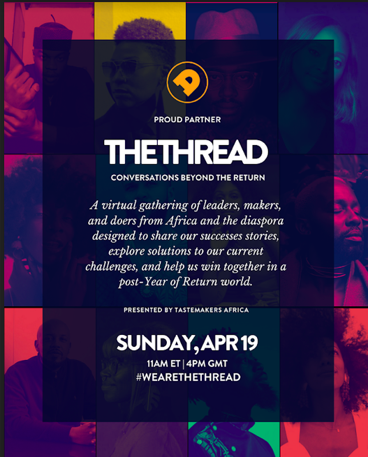 AmeyawDebrah's tweet image. We're happy to join @TstmkrsAfrica as a partner for Vol. 3 of The Thread | Conversations Beyond The Return. Join us for this virtual gathering of Africa and the diaspora on April 19th. #WeAreTheThread Register here ---&amp;gt; hopin.to/events/the-thr…