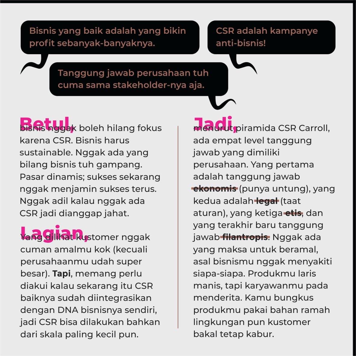BAFESpace's tweet photo. Kegiatan CSR kadang terkesan sangat mulia, tapi apa perusahan tidak terkesan riya?

#corporation 
#CSR
#campaign
#kampanye
#perusahaan 
#social
#sosial
#filantropi 
#BAFESpace https://t.co/boJwYS4jwM