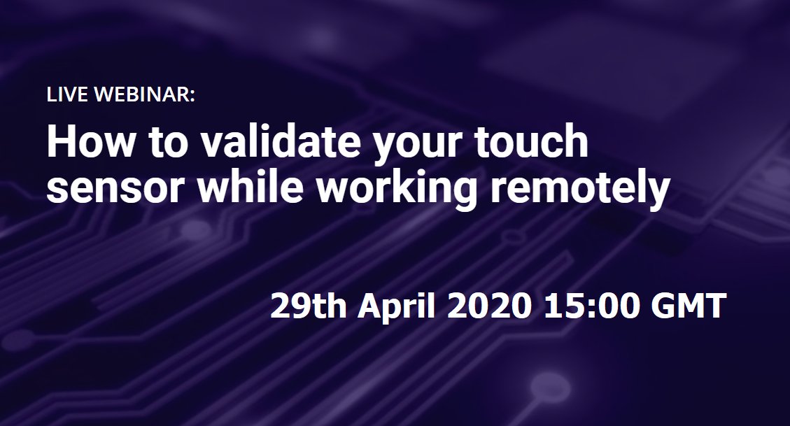 Fieldscale_com's tweet photo. Join us in this live webinar on 29th April 2020, 15:00 GMT to learn how SENSE can help you design and test touch sensors while working remotely.

https://t.co/OKdFcgmTih

• How to run a voltage drop test of your touch sensor
• How to get the charge time of your touch sensor https://t.co/yDXXJ4UgLd