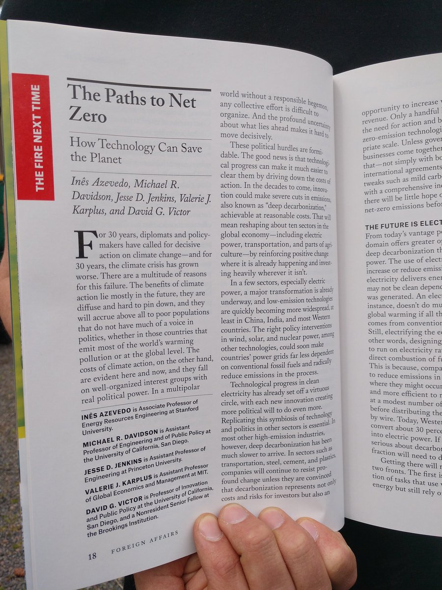 Jessejenkins The New Climatechange Issue Of Foreignaffairs Is Out This Week Featuring Lead Story By William Nordhaus Plus An Article By Inesliaz East Winds Vjkarplus David Victor I On Paths