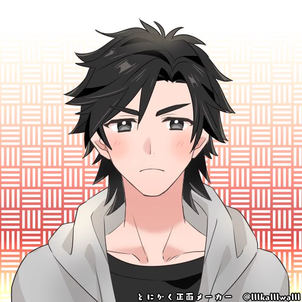 こんな感じのキャラが作れます。 #Picrew #とにかく正面メーカー 