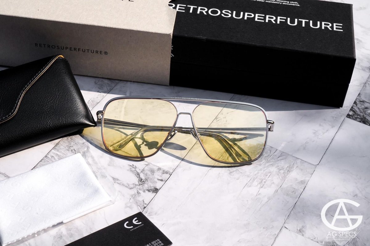 AgSpecs's tweet photo. RETROSUPERFUURE Ponti Yellow #ฮิปเตอร์ 
กับเลนส์สีพิเศษ Light Yellow Len ใส่ได้ทั้งวันไม่ต้องถอด
ราคา 6,499 เท่านั้นจาก 10,000 🎯 #รุ่น���หม่ #ของมันต้องมี

พิเศษเลนส์สีนี้ขับรถดีมาก แถมเป็น Night Vision ใส่กลางคืนได้
กันแดด UV400 / Carl Zeiss เลนส์ให้คมชัดที่สุด

ขนาด 64mm https://t.co/iO93CNKTWx