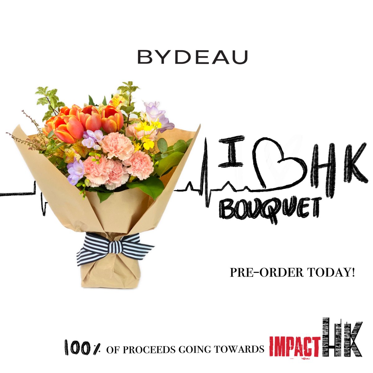 Brighten up your home this beautiful springtime with a bouquet of colourful flowers to support our charity and to celebrate Hong Kong 💐 Pre-order today at bydeau.com for delivery between April 16-17! #KindnessMatters #ImpactCharityHK #GiveBydeau #SupportHongKong