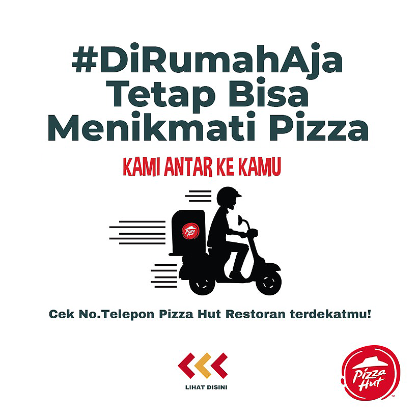 Pizza_HutID's tweet photo. Tinggal telepon, menu Pizza Hut Restoran siap Kami Antar Ke Kamu. Ikuti thread ini untuk cek lokasi dan nomor telepon #PizzaHutRestoran terdekat di areamu. #HutEasy #PHRKamiAntar https://t.co/mE9mUraFQY