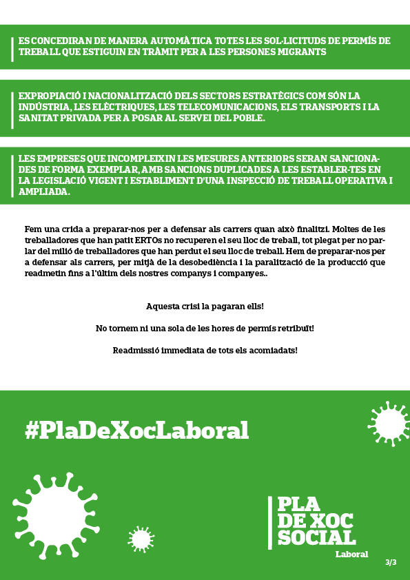AuditoriaBCN's tweet photo. Més de 350 organitzacions de tot l’Estat exigim que no es reprengui l’activitat no essencials i mesures urgents de protecció laboral i econòmica.

Necessitem un ##PlanDeChoqueLaboral https://t.co/YqtaxnXUWO