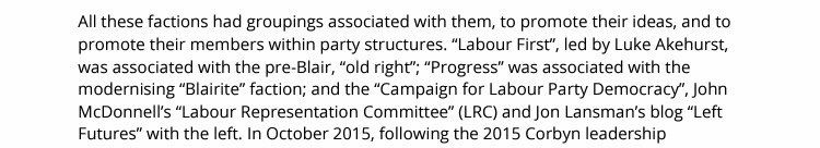 The leaked  #LabourReport has this paragraph about the different factions in the party, including "John McDonnell's Labour Representation Committee". So what has John McDonnell's Labour Representation Committee had to say about antisemitism in the party? /1