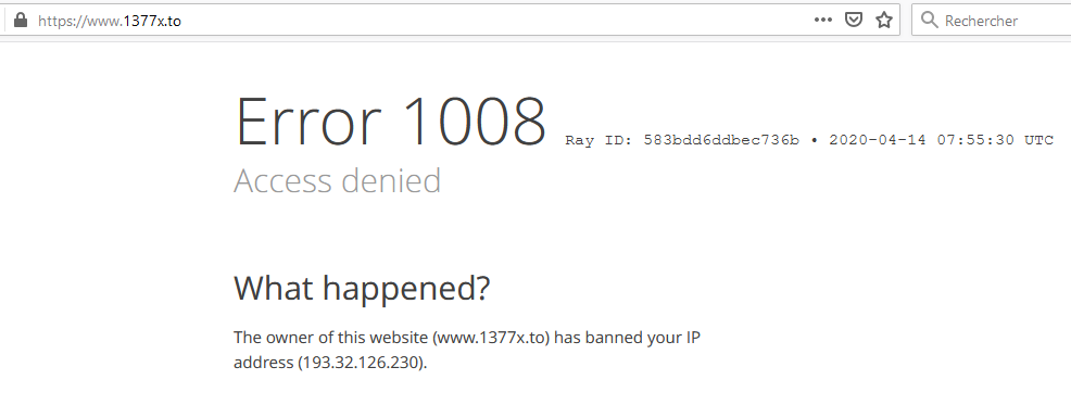 驚くばかり Error 1008 Access Denied