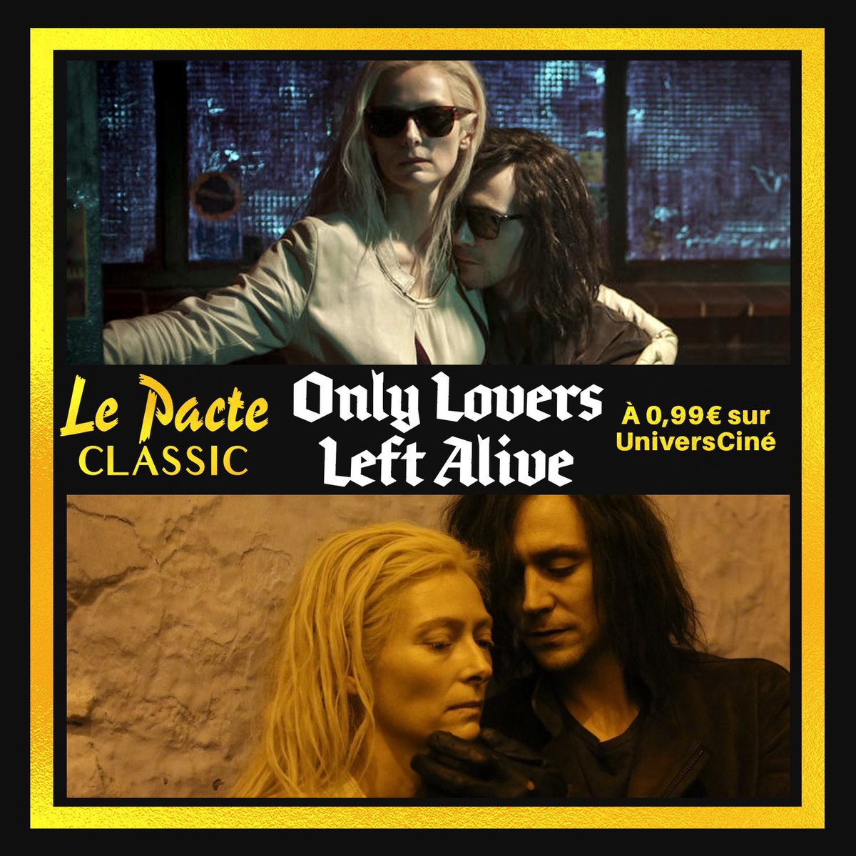 JOUR 30.On ne sait pas trop comment vous le dire, mais pour nous  #OnlyLoversLeftAlive est le meilleur film de vampire devant  #Twilight 1,2,3,4, 4 et demi. Jarmusch filme l'amour, la mélancolie, la vie & la mort  #LePacteClassicA 0.99€ sur  @universcine https://bit.ly/LP_OLLA 