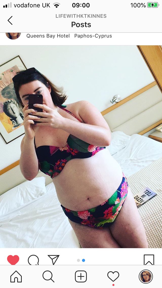 Almost a year ago now, I was in Cyprus and wore my first bikini in god knows how many years. Yes the belly was (and is) still there, but I was 1 stone away from my goal weight - I just needed to tone up to show it!