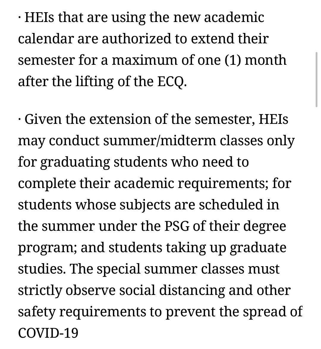 dnaustria's tweet image. Can someone enlighten me why did CHED discourages graduation rites (since bawal ang mass gathering at kailangan ng social distancing) but continues to resume classes (to fulfill the requirements) after the ECQ? 🤔