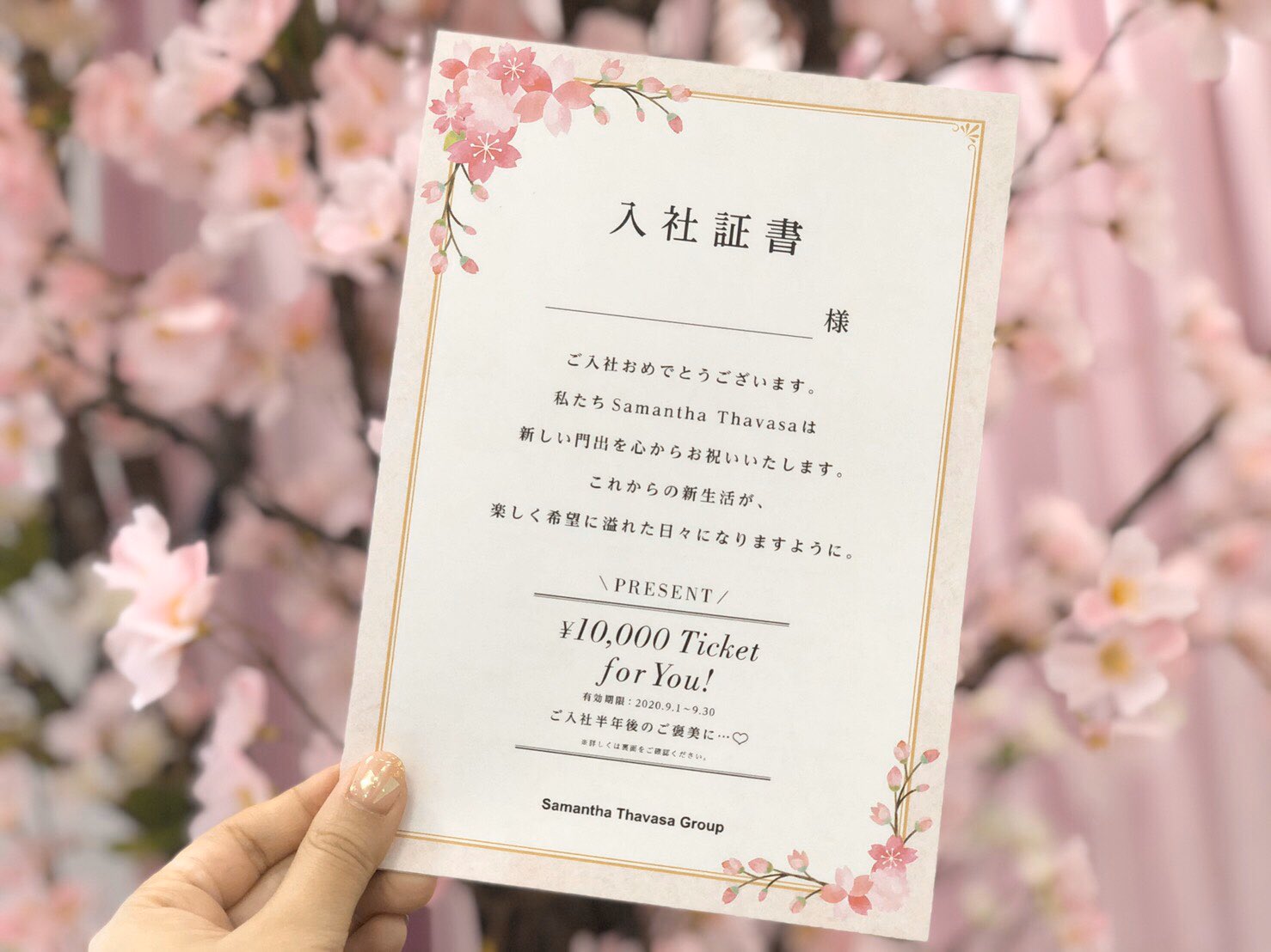 Samantha Thavasa Group Official information on X: 「あなたの大切な“晴れの日”  」をお祝いします🌸 すべての新入生・新入社員の皆さまへ、サマンサタバサからのお祝いの気持ちを込めて。 オリジナル「入学・入社証書」をプレゼント🌸  詳しくはこちら💁‍♀️ t ...