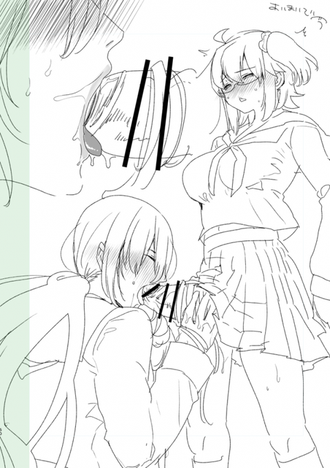 ふたなりぐだ子と新宿のアサシンの髪コキ+亀頭だけをしゃぶるフェラ(サルベージ) 