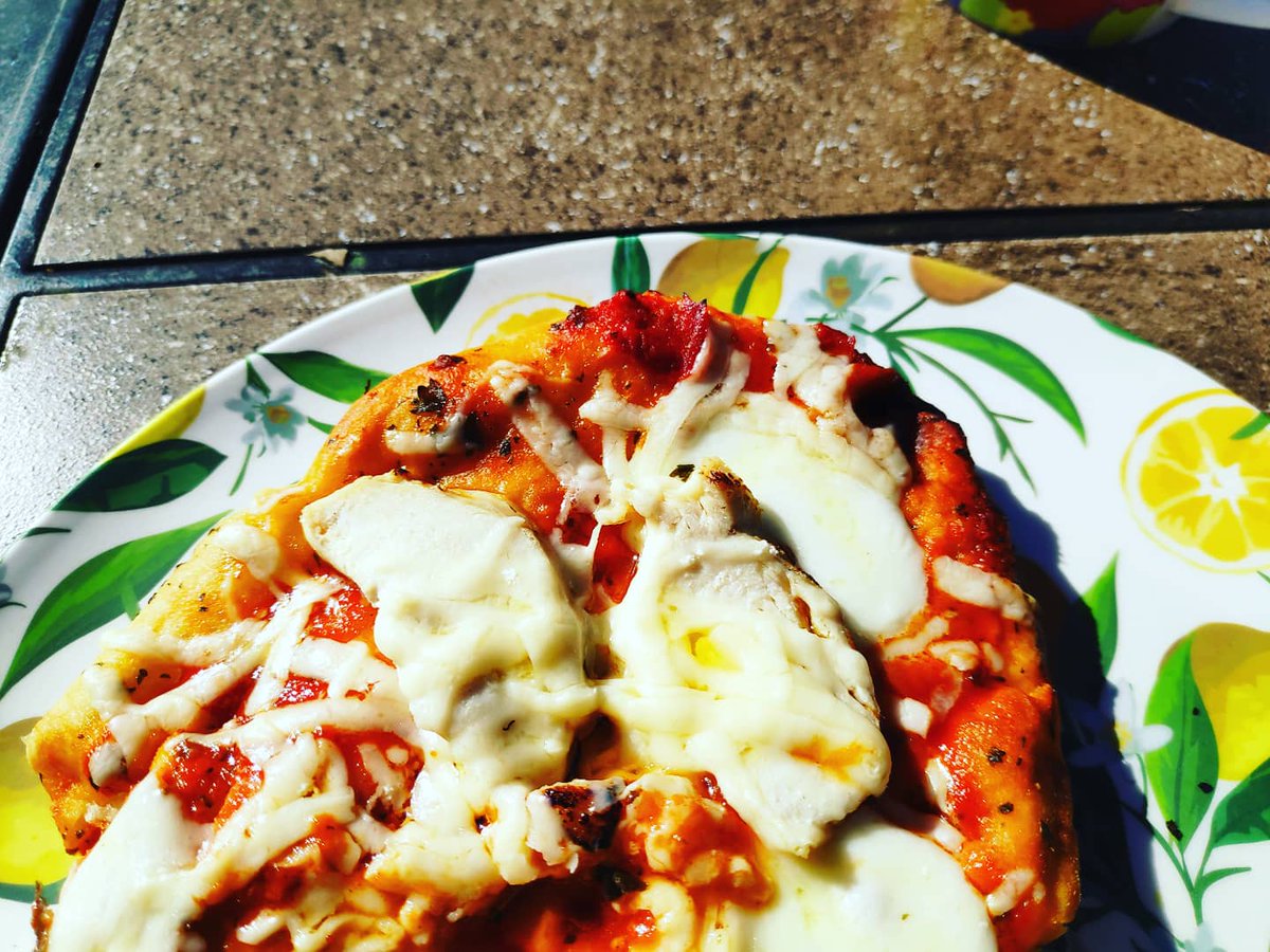 Cowboy_Cook's tweet photo. @jamieoliver ultimate swap out meal - Speedy nan bread pizza. Kids love it!! Nan bread, pasta sauce (homemade or jar) roast chicken, mozzarella and cheese. ovencook 7 minutes. swap outs tuna or ham, any sauce, Mozzerela lovely but not essential #JamieOliver  
#KeepCookingCarryOn https://t.co/hny6EI9nxG