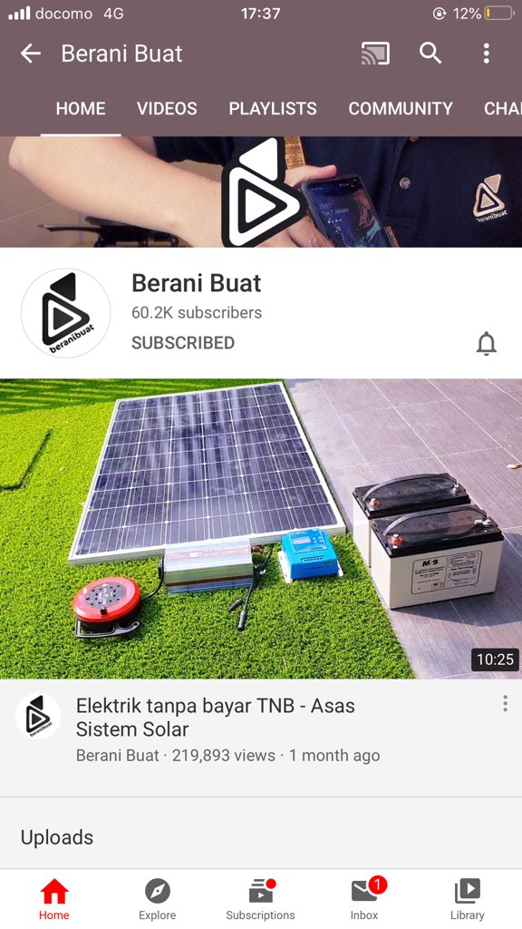 Sebelum ni aku cuma suka tengok channel Ajar untuk info dan ilmu menarik dari youtuber Malaysia. Hari ni aku baru tahu kewujudan channel Berani Buat, dia ada ajar banyak berkaitan DIY. Korang kenal je youtuber2 Malaysia lain yang banyak kongsi ilmu bermanfaat? Boleh kongsikan