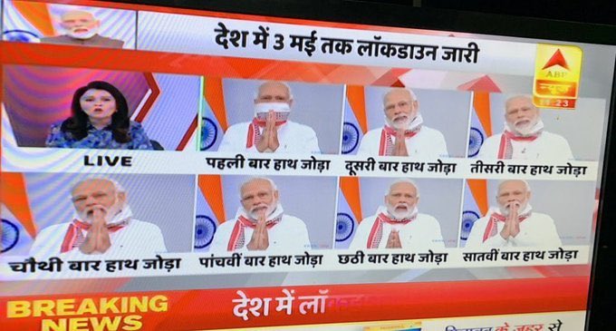 SaritaTanwar's tweet image. Ok, so this channel kept a count on how many times our PM folded his hands. An important story, no doubt. But was anyone keeping a count on how many times he blinked? #PMModi #PMModiAdress #pmmodiaddresstonation