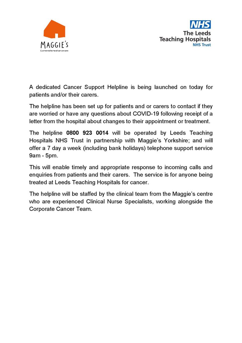 Leeds Cancer Support tweet media