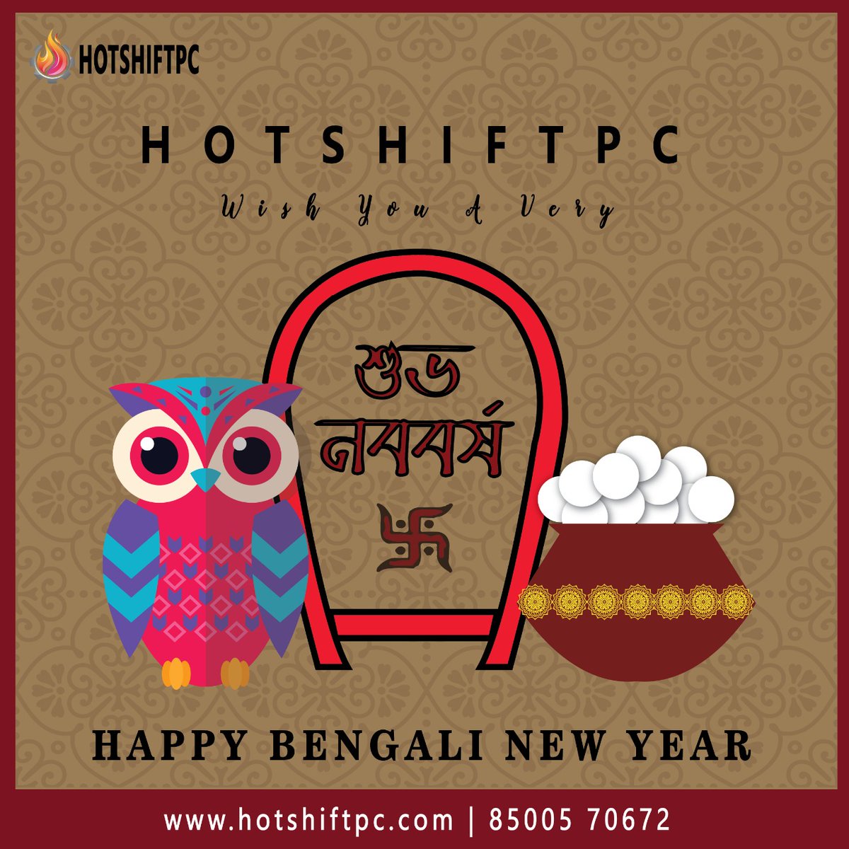 HotShiftPC's tweet photo. On this auspicious day of Pohela Boishakh, let us hope for joyous festivities and the onset of better times.
#noboborsho #PohelaBoishakh #hotshiftpc https://t.co/VNCWRrdZow