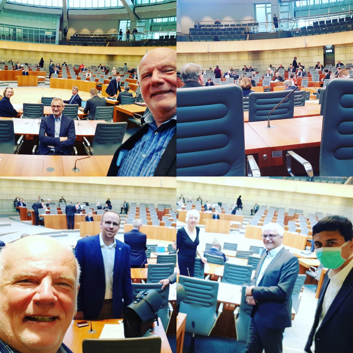 ThomasNueckel's tweet photo. Mit Mut zur Lücke 😀 Abstände werden auch heute im Landtag eingehalten. 3. Lesung des Epidemiegesetzes, dass nun verabschiedet wurde. Der @FDPFraktionNRW war wichtig, dass die Demokratie auch in Krisenzeiten, wenn schnelle Entscheidungen nötig sind, funktioniert. #fdp #nrw https://t.co/co4YTcy48Z