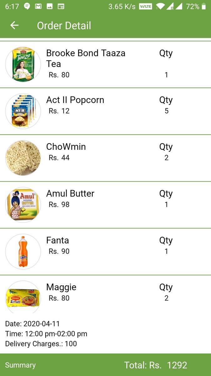 mukherjee_purva's tweet photo. @BasketAnvi @DproRanchi @JharkhandCMO @HemantSorenJMM The actual MRP of products are
Brooke Bond Taza Tea - 60
Maggie - 68
Amul butter 200gm was ordered and recieved sudha butter of 100gm MRP 46
Soya chunk MRP 10 per packet received only 4 packets.
This is faced by many ppl.(3/3) https://t.co/LENE2qjrw2