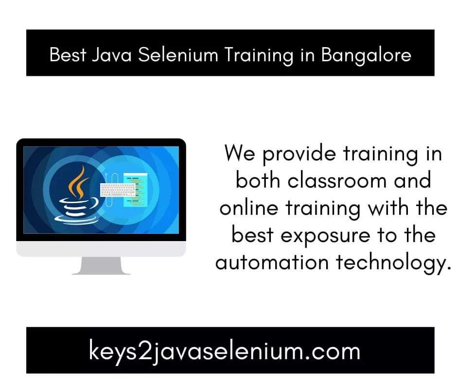 JitendraKeys2's tweet photo. Keys2javaselenium training Institute is Best Software training Institute in Marathahalli, India. We provide training in both classroom and online training with the best exposure to the automation technology.
Phone: 9538883278
Email: mail4jiten@gmail.com
 https://t.co/skjDVl27YH https://t.co/Ddatap6JiZ