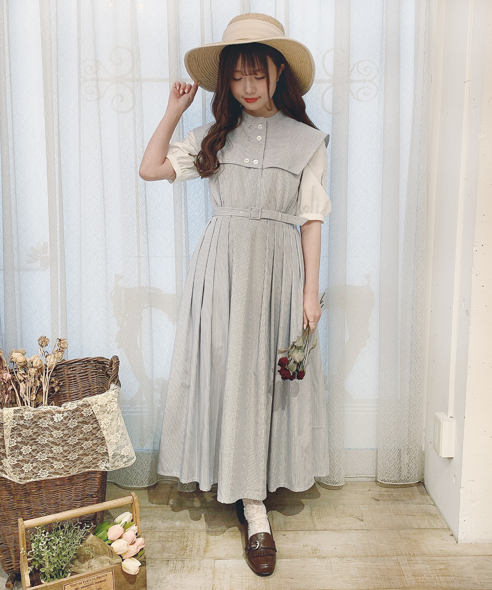 F I N T Official フィント公式 Pa Twitter セーラー好きさん必見 スクエアケープマリンワンピース An3 Limited T Co Ozahosudib 細いストライプ柄とセーラー風の衿が爽やかなマリンワンピース 甘くなりすぎないデザインで 大人っぽくきめたい