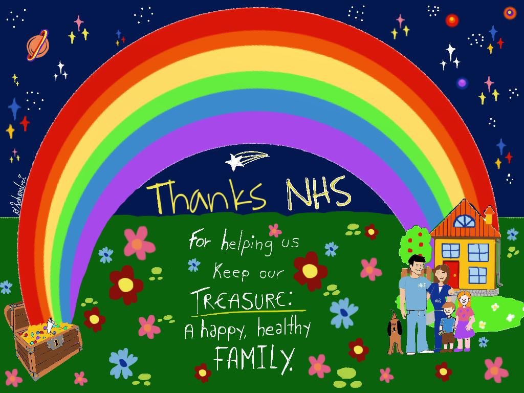 Olgu1s's tweet photo. @TheWorksStores Good morning guys! Here is my picture! I just sent it through messenger. Sharing it through here as well just to be on the safe side 😉 Thanks a lot and have an amazing week! 
@NHSuk 
#WorksTogether #StayAtHome  #clapforNHS #NHS #Rainbow https://t.co/U0kDdrOI5N