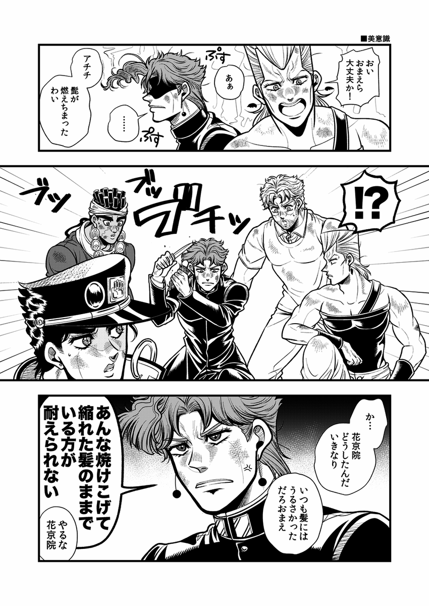 あとで整えてくれないか(スタクル)

花京院の髪へのこだわり度合いが気になる 