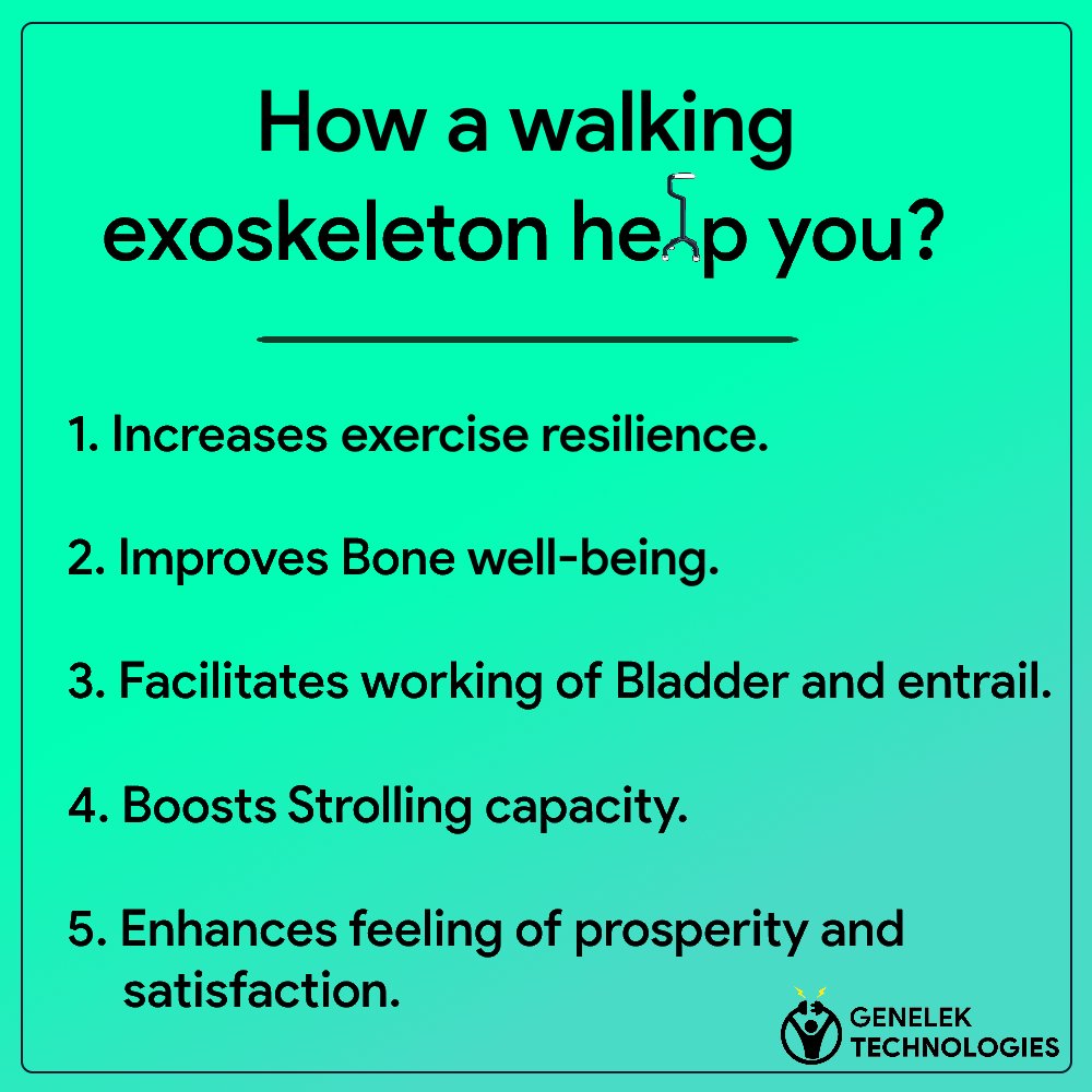 GenelekT's tweet image. We care for you and advise you to use Robotic Exoskeleton Technology as it can help the most sedentary of all patients and improve the quality of life.

#exoskeleton #benefitsofexoskeleton  #roboticexoskeleton #robotictechnology #useoftechnology  #health #productforlife